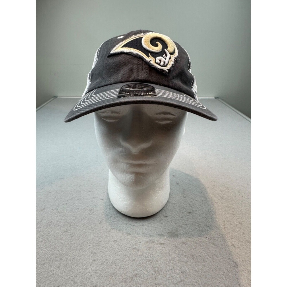 NEW! Los Angeles Rams Hat Cap S/M Blue '47 Closer Stretch Fit Mesh NFL‎